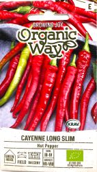 Chilli Hot Pepper De Cayenne Long ORGANIC Seeds.